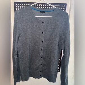 Talbots Size M Black Charming Cardigan Sweater
